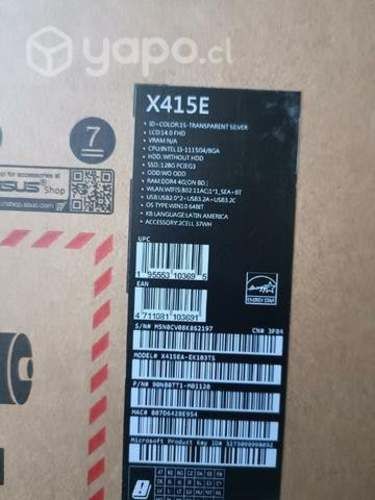 Notebook Asus X415e I3 11thg 4 Gb 128 Gb Ssd 14