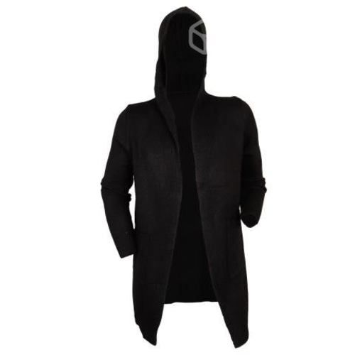 Chaleco Negro L Con Gorro Largo Grueso 8811