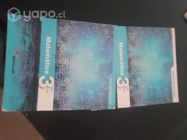 Libros Matemáticas, editorial santillana, 3 medio
