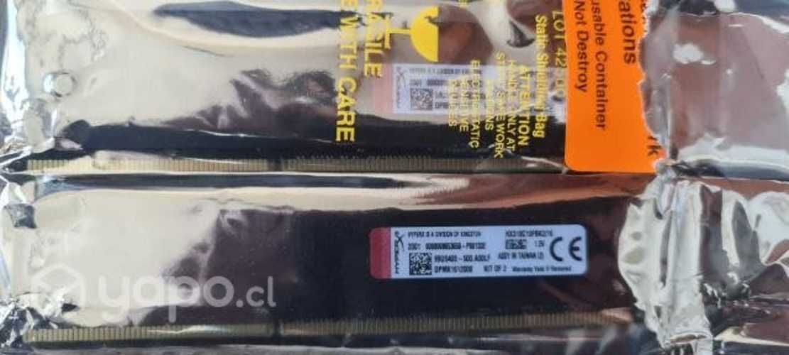 2 Ram 8gb DDR3-1866 kingston HX318C10FBK2/16 DIMM