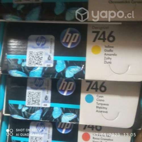 Tintas HP 746 colores originales de 300ml