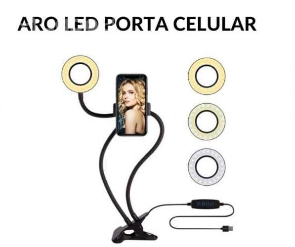 Aro De Luz Porta Celular USB