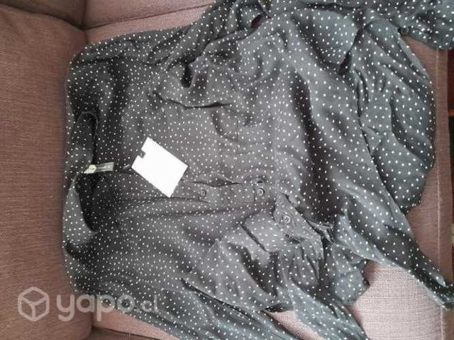 Blusa Opposite de nudo negra manga larga nueva