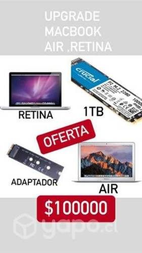 Upgrade MacBook Air y retina
