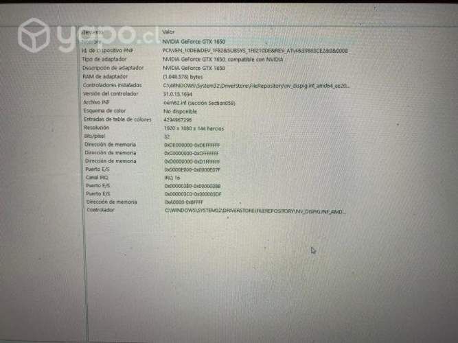 GTX 1650 Palit 4gb vram