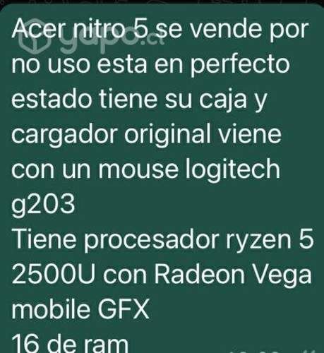 Computador acer nitro 5