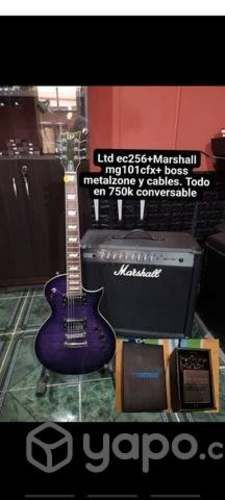 Guitarra Ltd amplificador Marshall