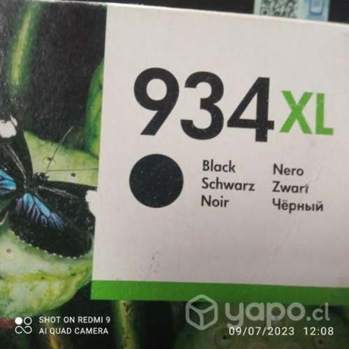 Tinta HP 934xl black original de alta