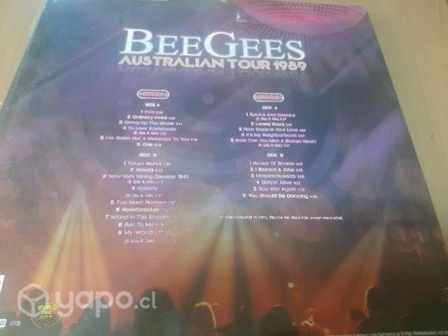 Vinilo de los BEEGEES AUSTRALIAN TOUR 1989 DOBLE V