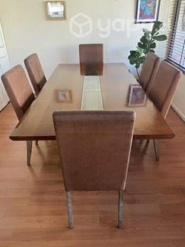 Mesa comedor madera con 6 sillas (recibo ofertas)