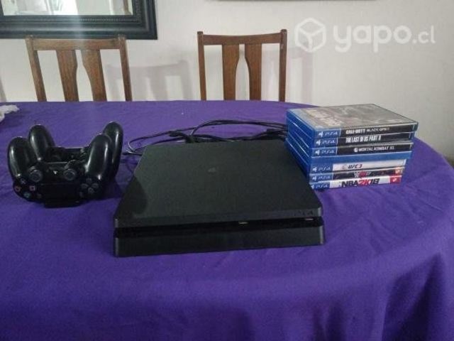 Play 4 Slim 1 tb, 2 mandos y 8 juegos