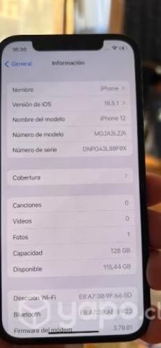 iPhone 12 128gb impecable