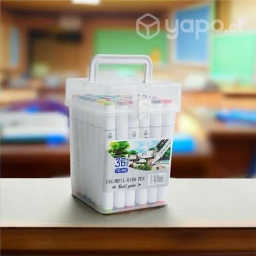 Rotuladores marcadores plumones doble punta 36 co