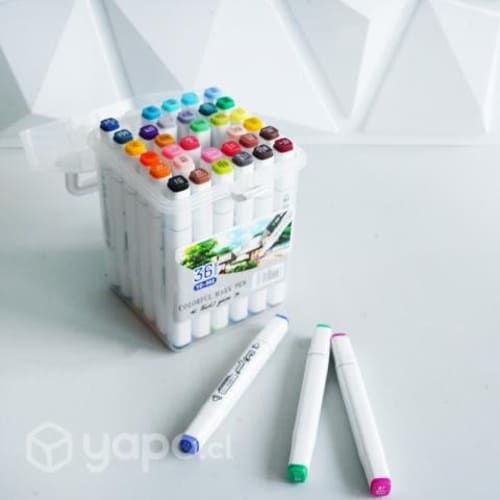 Rotuladores marcadores plumones doble punta 36 co