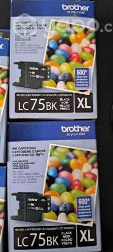 Tintas brother lc75 xl negrto y cyan
