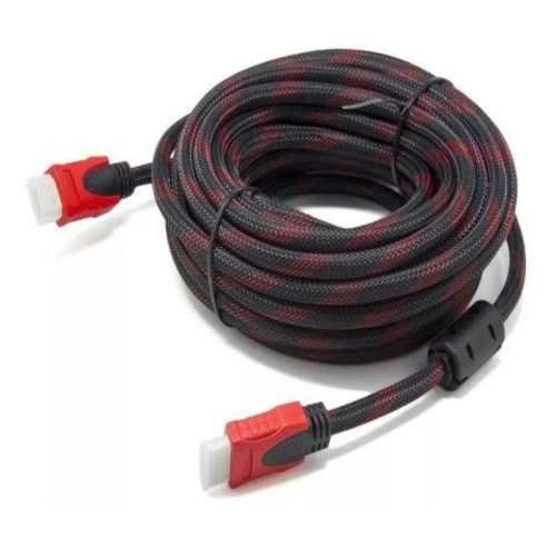 Cable hdmi 10 mts. conector baño oro, malla