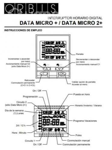 Interruptor horario digital data micro 2