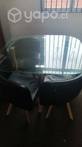 Mesa de vidrio 4personaS