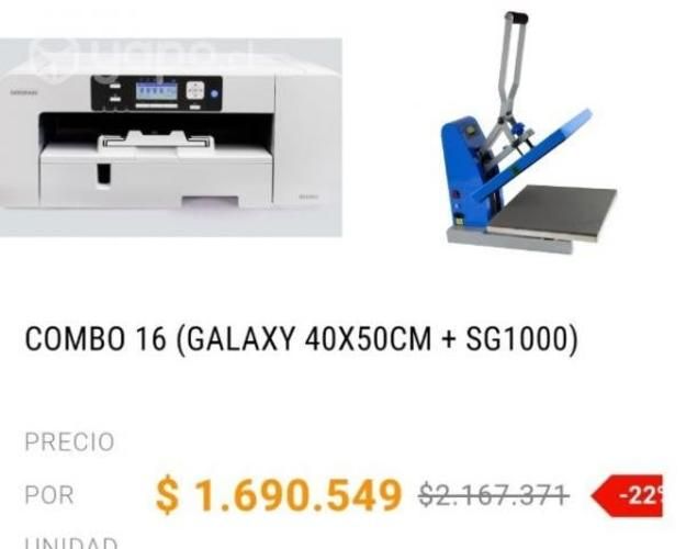 Impresora SWRASS SG1000 + Estampadora Galaxy 40x50
