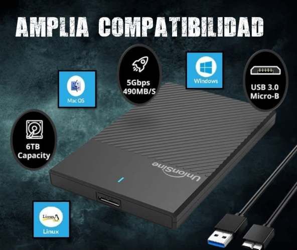 UnionSine carcasa para HDD & SSD de 2,5 pul