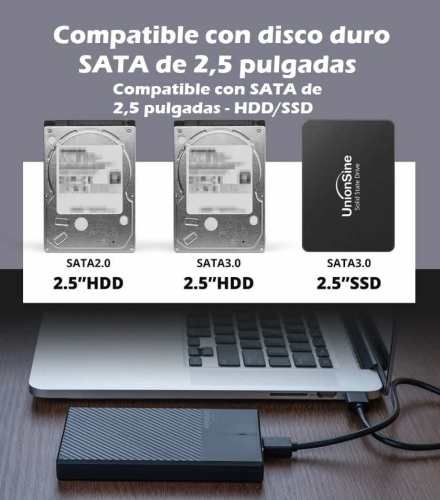 UnionSine carcasa para HDD & SSD de 2,5 pul