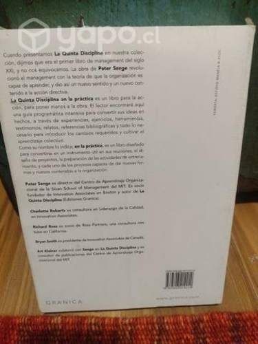 LA QUINTA DISCIPLINA EN LA PRÁCTICA autor Peter Se
