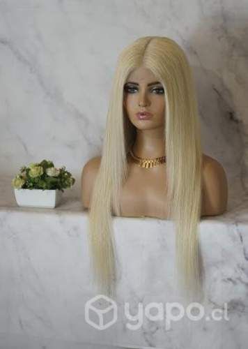 Peluca Natural 100% Rubio Platino NA54