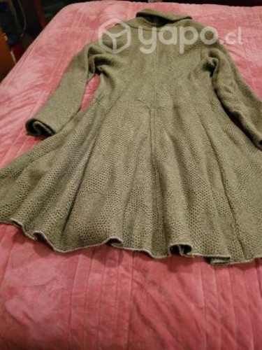 Abrigo de lana verde talla M