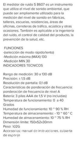 Sonómetro Medidor Nivel De Sonido Digital 30-130db