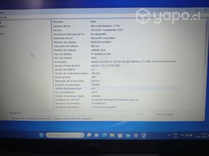 Notebook Dell Windows 11 pro