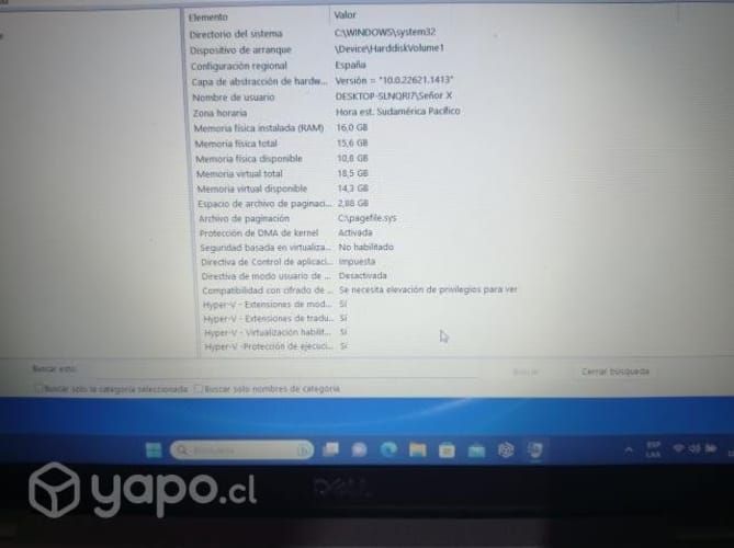 Notebook Dell Windows 11 pro