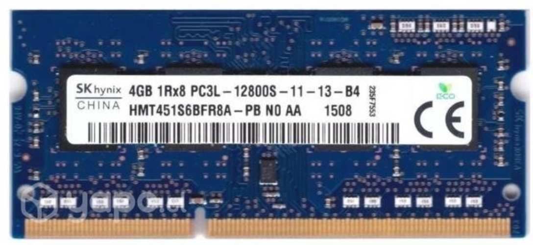 Memoria ram 4gb 1600 MHZ