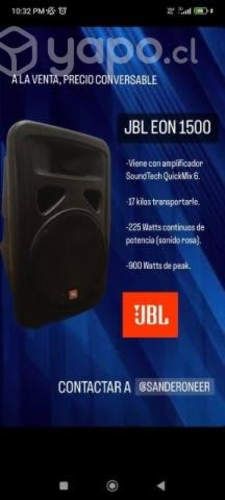 Parlante JBL EON1500 pasivo