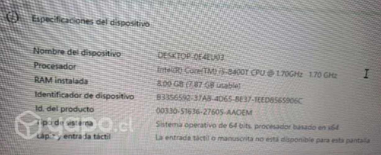 Computador de escritorio.