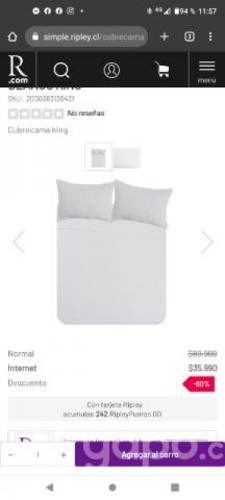 Cubrecamas tamaño king