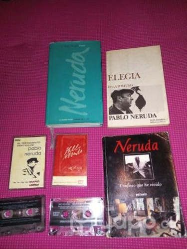 Colección neruda libros y cassettes