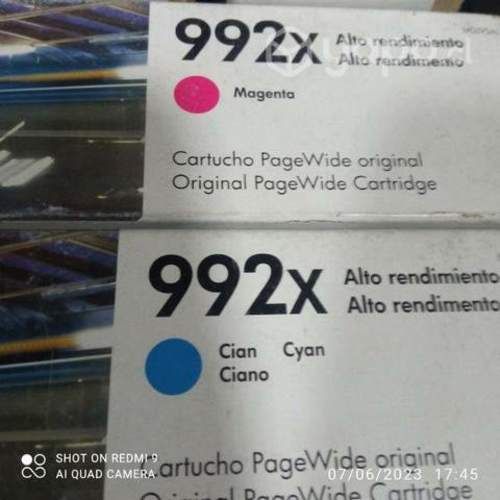 Tintas HP 992x colores originales de alta