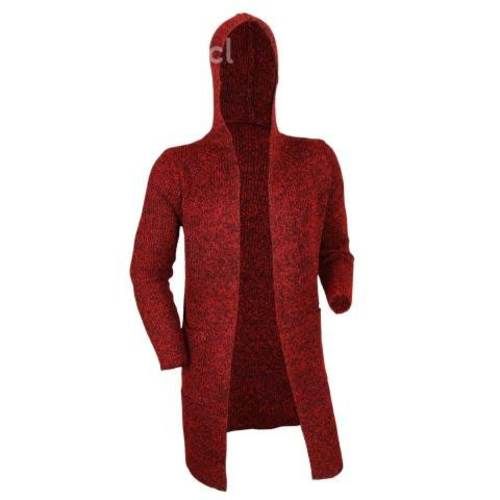 Chaleco Burdeo L Con Gorro Largo Grueso 8811