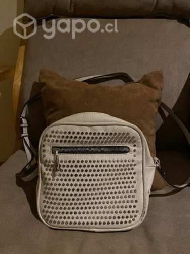 Cartera de cuero blanca