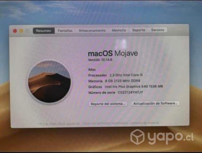 Imac, 21,5 año 2017