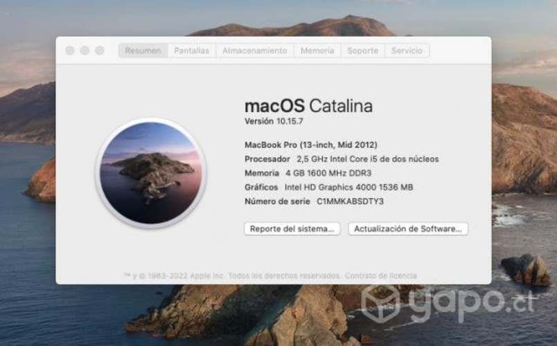 MacBook Pro mid 2012 reacondicionado