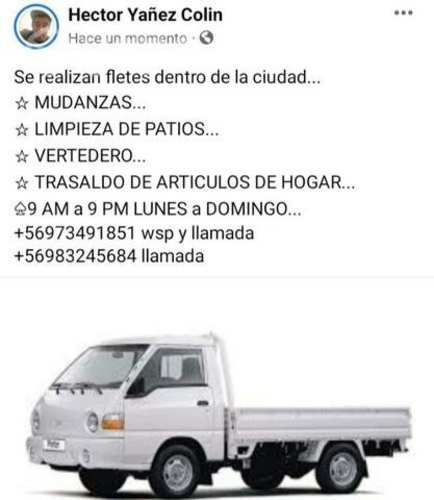 Se realizan fletes dentro de la ciudad