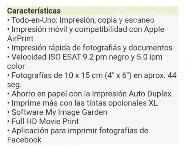 Impresora canon pixma