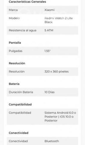 Reloj redmi watch 2 xiaomi