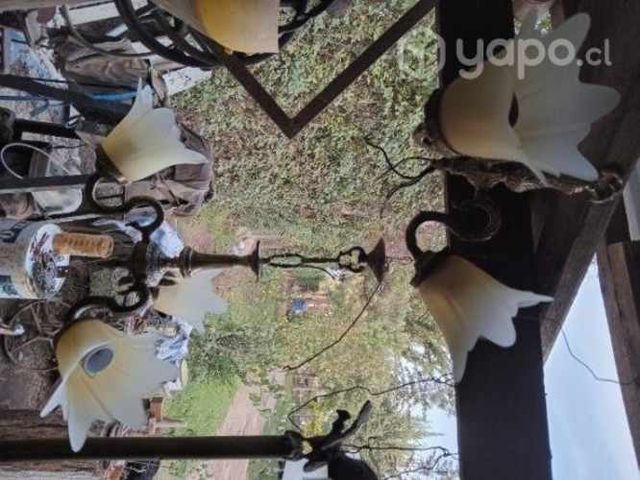 Set de lampara y aplique de bronce