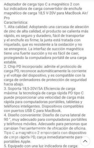 Cable usbc a magsafe 2