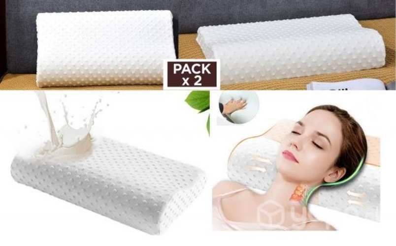 Almohada memory viscoelastico ortopedico con funda
