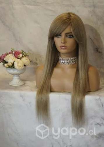 Peluca Natural 100% Rubio con Chasq NA98