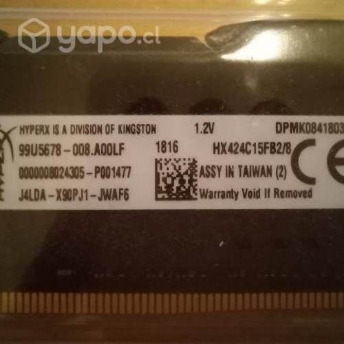 RAM Kingston DIMM DDR4 8GB 2400MHz CL15 1Rx8 Usada