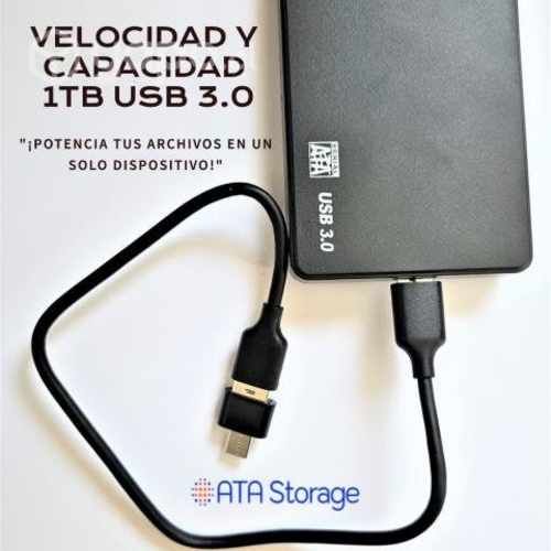 Disco Portátil ATA Storage, 1TB, USB 3.0, Black